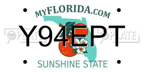 Y94EPT Florida License Plate