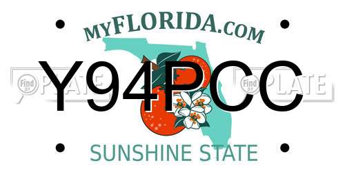 Y94PCC Florida License Plate