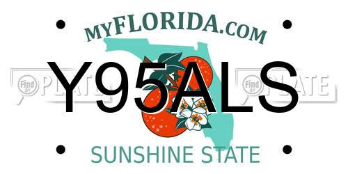 Y95ALS Florida License Plate