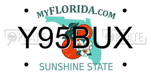 Y95BUX Florida License Plate