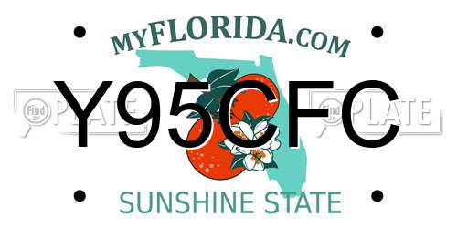 Y95CFC Florida License Plate