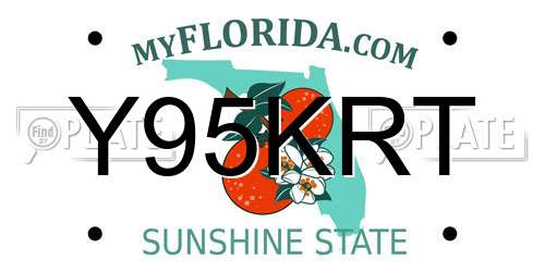 Y95KRT Florida License Plate