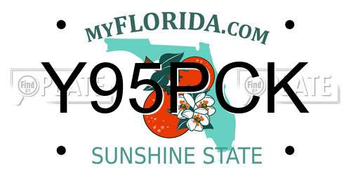 Y95PCK Florida License Plate