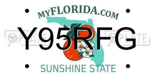 Y95RFG Florida License Plate