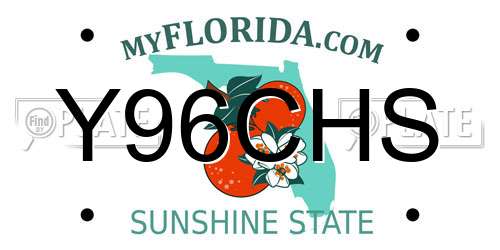 Y96CHS Florida License Plate