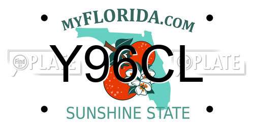 Y96CL Florida License Plate