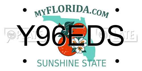 Y96EDS Florida License Plate