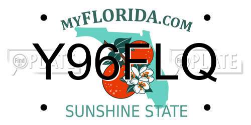 Y96FLQ Florida License Plate
