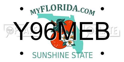 Y96MEB Florida License Plate