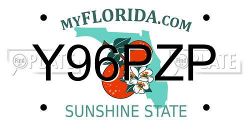 Y96PZP Florida License Plate