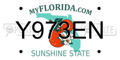 Y973EN Florida License Plate