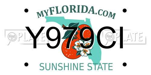 Y979CI Florida License Plate
