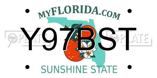 Y97BST Florida License Plate