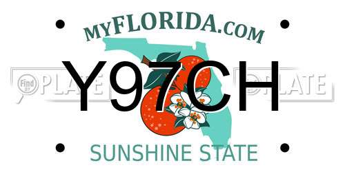 Y97CH Florida License Plate
