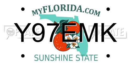 Y97EMK Florida License Plate