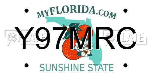Y97MRC Florida License Plate