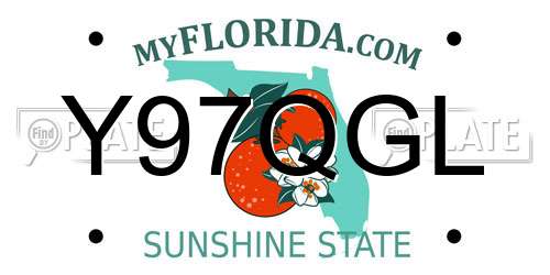Y97QGL Florida License Plate