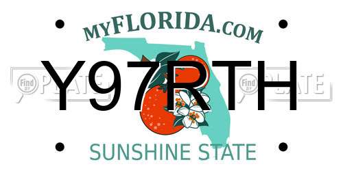 Y97RTH Florida License Plate