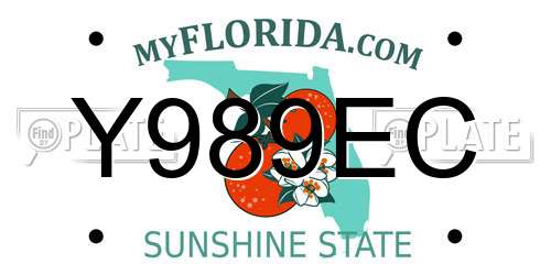 Y989EC Florida License Plate
