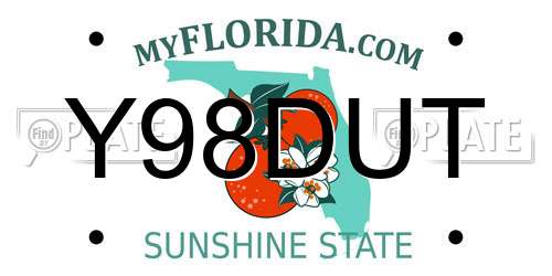 Y98DUT Florida License Plate