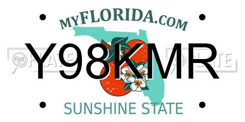 Y98KMR Florida License Plate