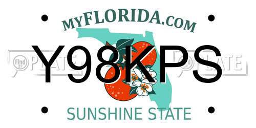Y98KPS Florida License Plate