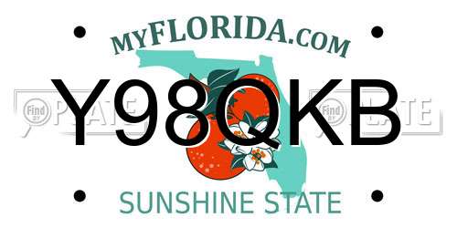 Y98QKB Florida License Plate