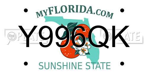 Y996QK Florida License Plate