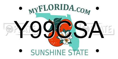Y99CSA Florida License Plate