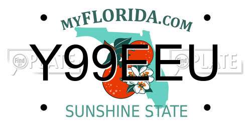 Y99EEU Florida License Plate