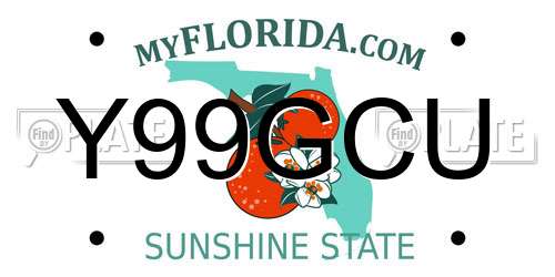 Y99GCU Florida License Plate