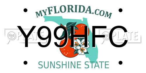 Y99HFC Florida License Plate
