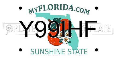 Y99IHF Florida License Plate