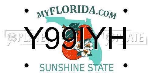 Y99IYH Florida License Plate