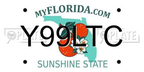 Y99LTC Florida License Plate