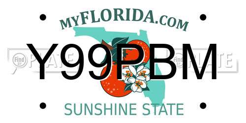 Y99PBM Florida License Plate