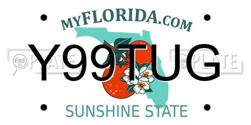Y99TUG Florida License Plate
