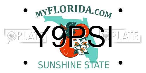 Y9PSI Florida License Plate
