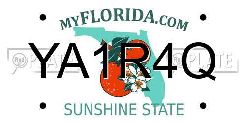 YA1R4Q Florida License Plate