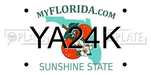 YA24K Florida License Plate