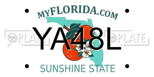YA48L Florida License Plate