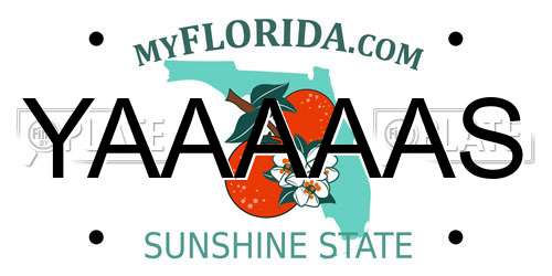 YAAAAAS Florida License Plate