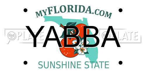 YABBA Florida License Plate