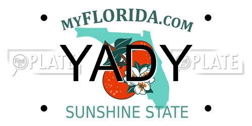 YADY Florida License Plate