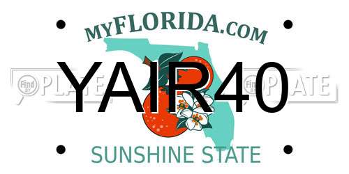 YAIR40 Florida License Plate