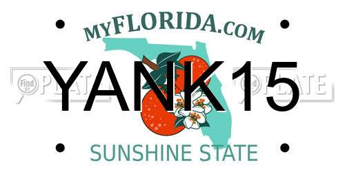 YANK15 Florida License Plate