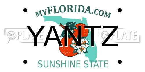 YANTZ Florida License Plate