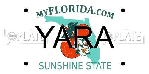 YARA Florida License Plate