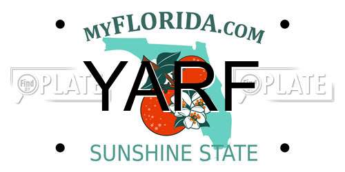 YARF Florida License Plate