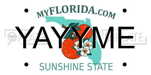 YAYYME Florida License Plate